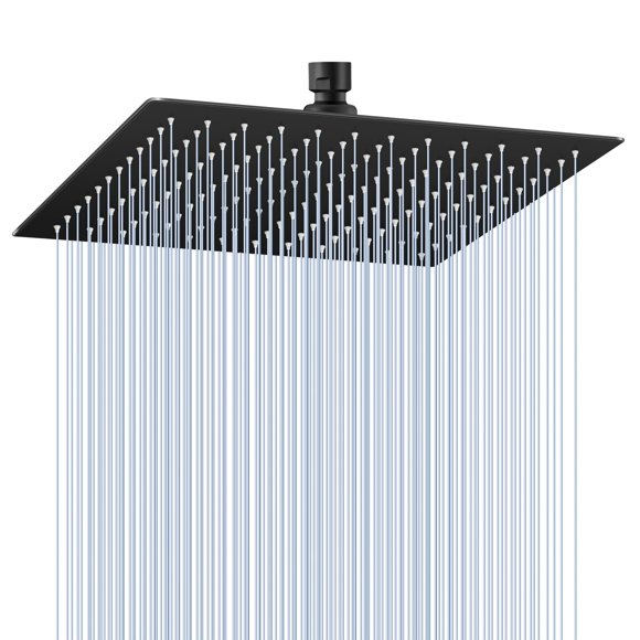 Alcachofa de ducha KINLIV negro mate 30 cm Rainfall 304