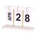 thumbnail image 3 of Calendario de escritorio, calendario de sobremesa con marco de madera, calendario perpetuo decorativo Blanco, 3 of 9