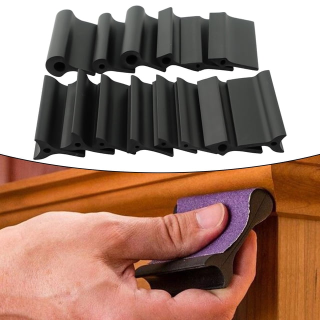 Premium Rubber Sanding Block Set 14 Piece for Carpentry Artwork Handicrafts