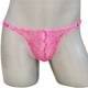 thumbnail image 2 of Gibobby Lencería sexy para mujer Panty Lace T-back Tanga Lencería Mesh Men's Thong Pouch Brief (Rosa, XL), 2 of 2