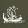 thumbnail image 3 of CafePress - Viking Ship Dark T Shirt - Men's Classic Graphic Cotton T-Shirt, 3 of 4