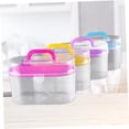 thumbnail image 3 of FRCOLOR Transparent Hard Plastic Case for Sewing Supplies Organizer with Snap Buckle and Rotatable Handle, 3 of 8