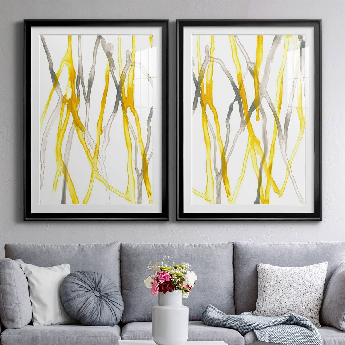 Wexford Home Runnel XIX Premium Framed Print, 18.5" x 24.5" - Ready to Hang, Black (Set of 2)