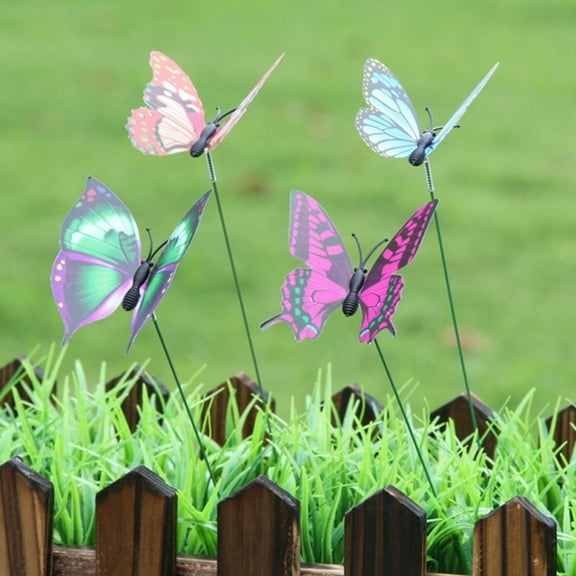 SPRING PARK 15Pcs Artificial Butterfly Garden Decorations Simulation Butterfly Stakes