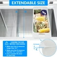 Freezer Baskets for Chest Freezer, Adjustable Chest Freezer Organizer Bins Fits Most Deep