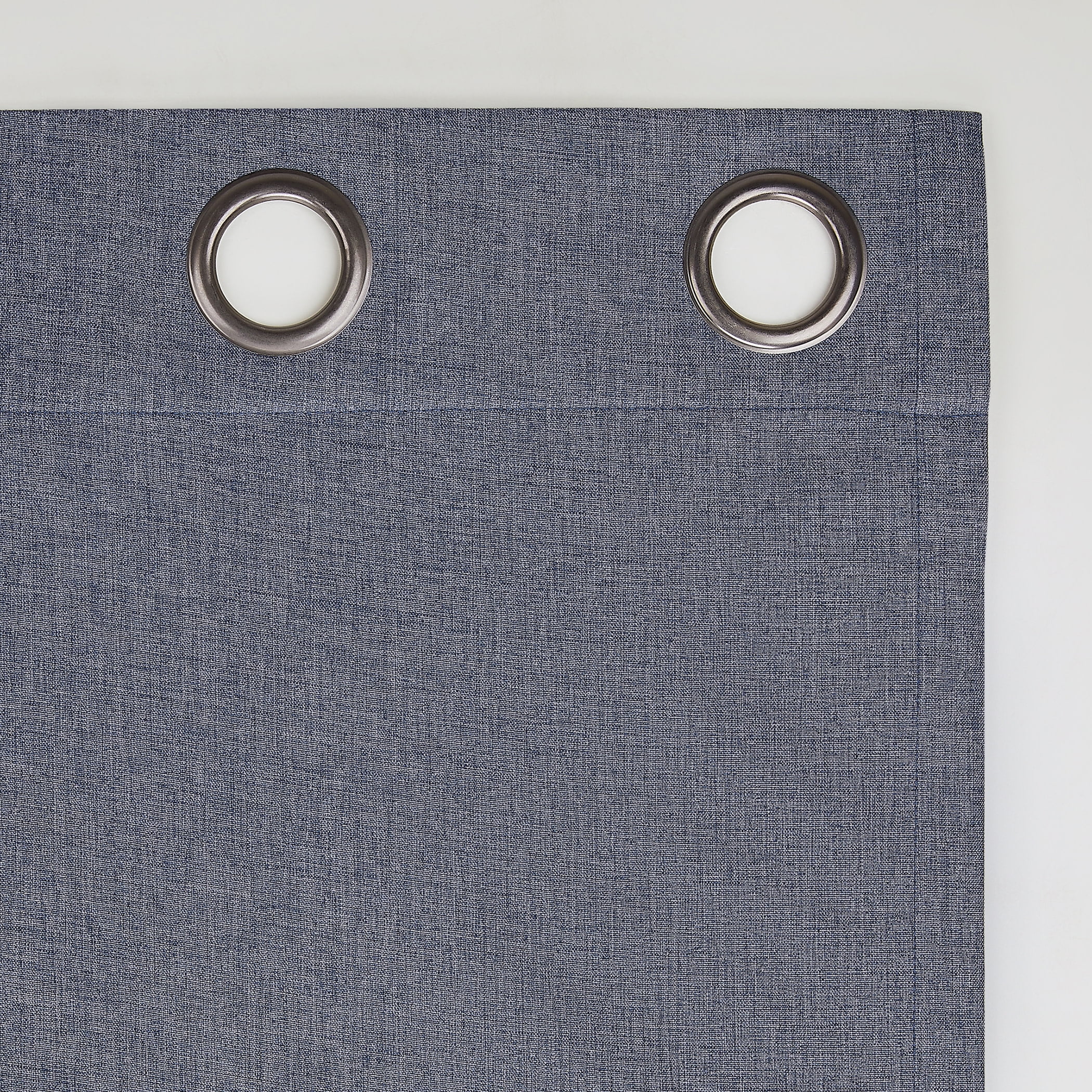 Sun Zero Tyrell Tonal Texture Draft Shield Fleece Insulated 100% Blackout Grommet Curtain Panel In Navy Blue, 50"X63", Navy Blue