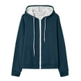 thumbnail image 4 of LEBONYARD Women's Plus Size Zip-Up Drawstring Hoodie Casual Solid Long Sleeve Loose Fit Pocket Oversized Sweatshirts, 4 of 6