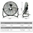 thumbnail image 4 of Costway 20''High Velocity Floor Fan Heavy Duty Industrial Floor Fan with 3 Wind Speeds, 4 of 10