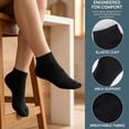 thumbnail image 4 of Deago 6 Pairs Mens Ankle Running Socks Athletic Casual Low Cut Breathable Moisture Wicking Short Sports Socks for Men (Black), 4 of 7