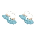 thumbnail image 1 of Pendientes de araña Sonducket Estilo bohemio vintage Tribal con borla color lago azul, 1 of 6