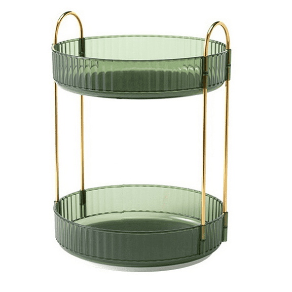 360-Degree Rotating Storage Tray Bathroom Countertop Organization Frame Skin Care Products Cosmetic Tissue Rack