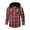 Watermelon Red#41, variant on Dresfit Flannel Hoodies Mens Button Down Plaid Hoodie Hooded Long Sleeve Preppy Jacket Fall Lightweight Cotton Teen Boys Pullover Dark Gray L