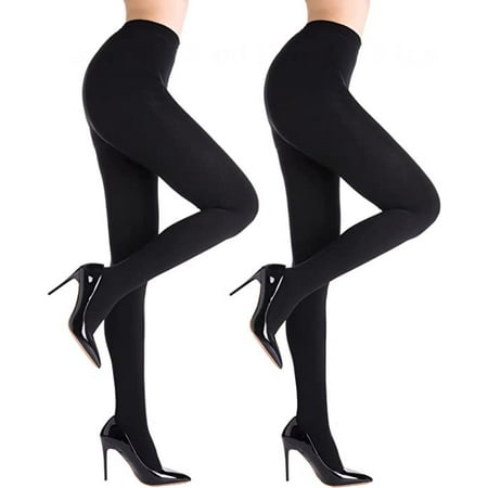

shuwee 2 Pack Women s Fleece Lined Tights Winter Warm Opaque High Wist Pantyhose