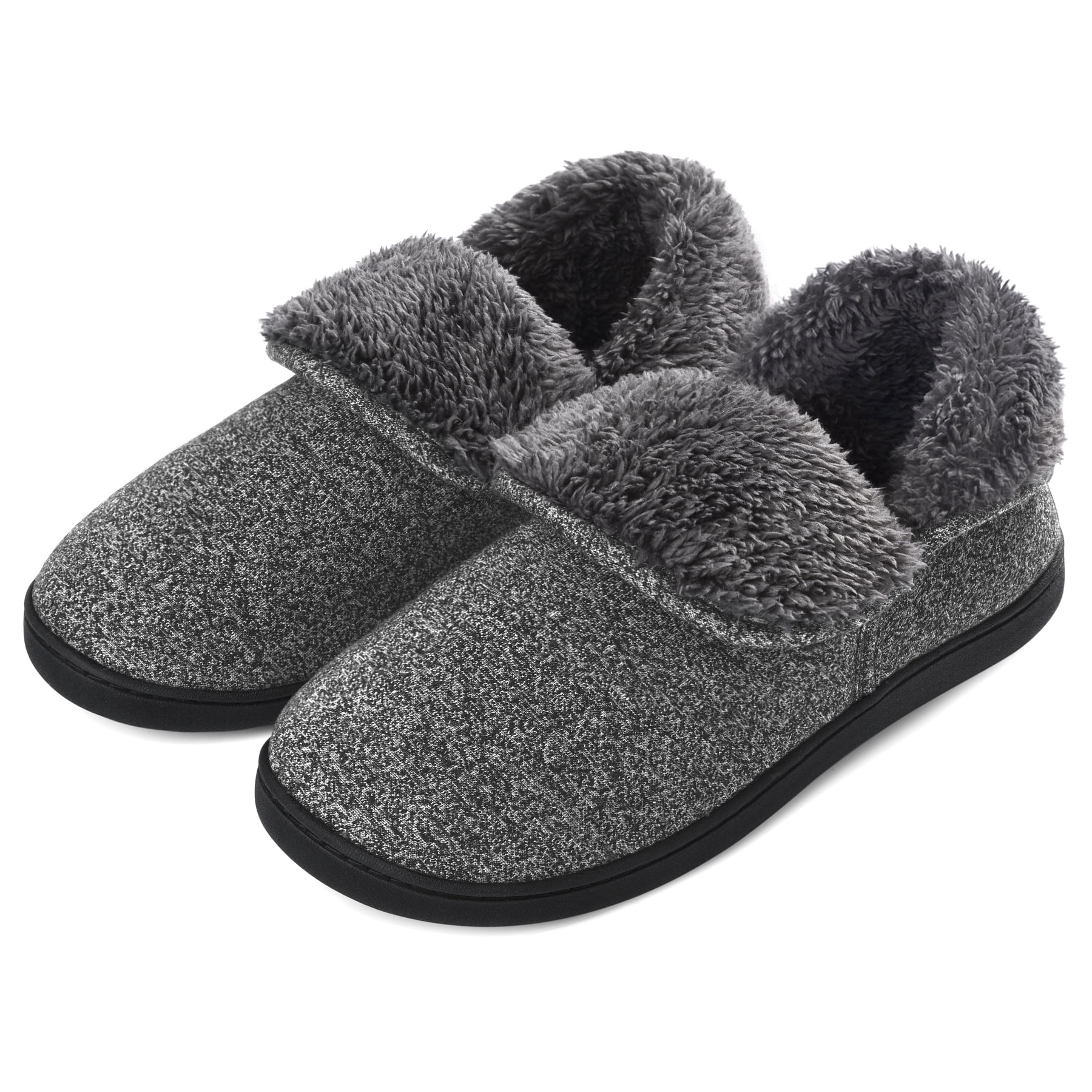 VONMAY Men's Fuzzy Slippers Boots Memory Foam Booties Comfy House Shoes Indoor Outdoor