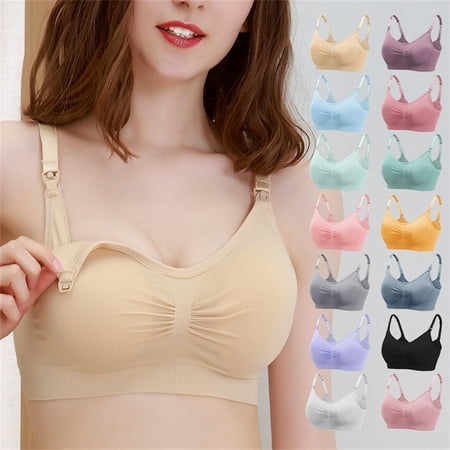 

HNQH Pregnant women s lactation Bra Women ventilate seamless Underwear High Quality Plus Size Adjustable bra