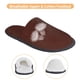 thumbnail image 3 of Fotbe Brown Pantuflas Peludas para Mujer con Estampado, Zapatillas de Peluche, Zapatos de Invierno para Casa, Uso Interior y Exterior-Large, 3 of 8