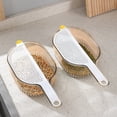 thumbnail image 4 of Drainage Basket Funnel for Kitchen Sink | Multifunctional Plastic Strainer Colander | Removable Draining Board | Wash & Rinse Fruits, Vegetables, Pasta | 1pc | 33x14.5x9cm | Coffee/Gray/Green, 4 of 9