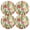 Red, variant on Ryvnso Tulip Floral Round Plate Mats Dining Table Placemat Set of 4 for Holiday Decoration