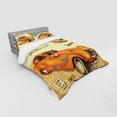 thumbnail image 3 of Ambesonne Retro Bedding Set 3 Pcs, Engine and Mechanic Sign, Twin XL, Orange Cream Red, 3 of 3