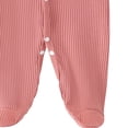 thumbnail image 5 of Tranfacy Boys and Girls 0-6 Months Rompers Long Sleeve Full Length Pant Crew Neck Ribbed Footed Jumpsuit Outfit, 5 of 5