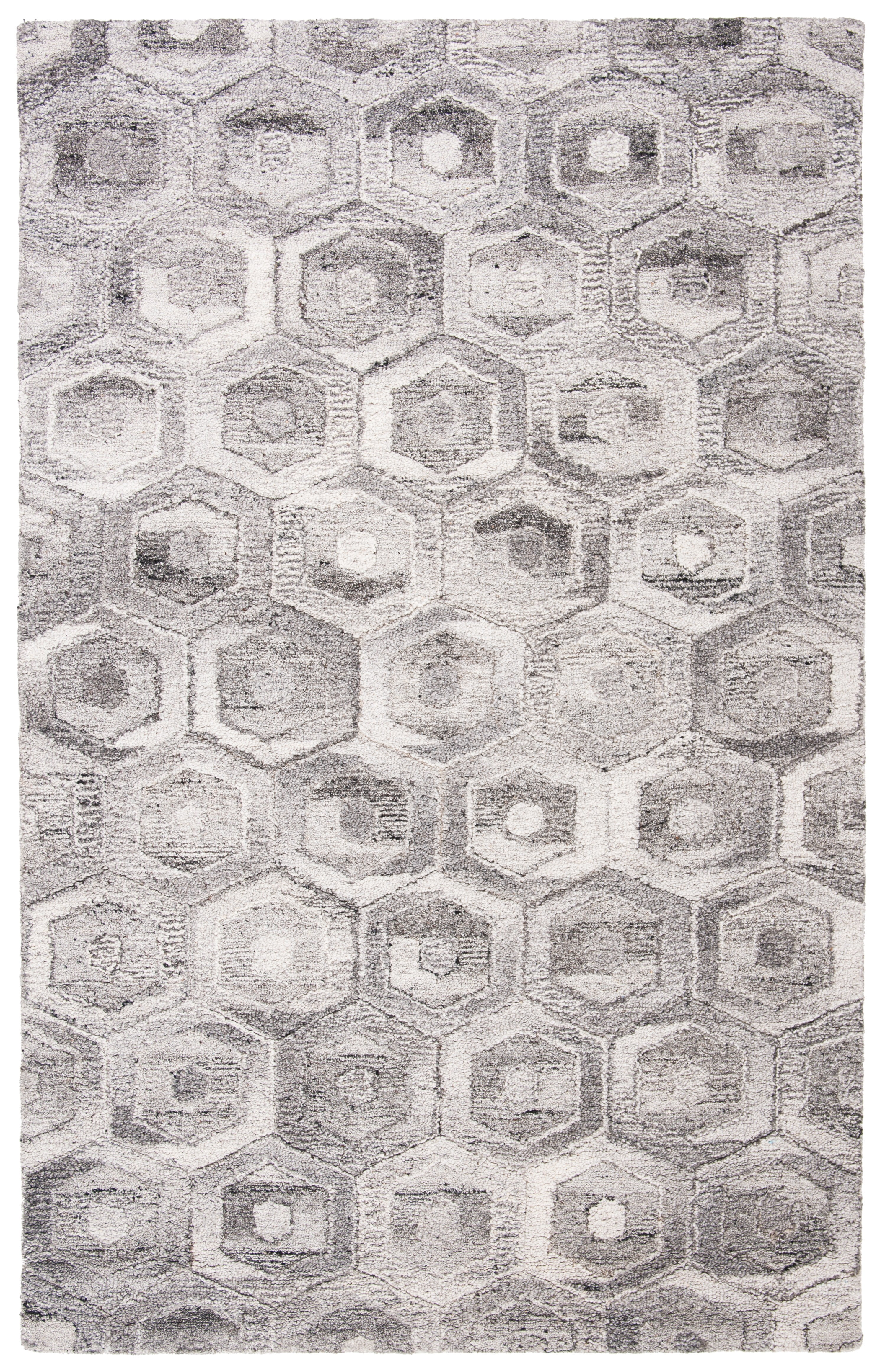 SAFAVIEH Abstract Jackson Geometric Area Rug, Gray/Beige, 6' x 9'