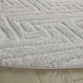 thumbnail image 3 of SAFAVIEH Tahoe Ainsley Geometric Shag Area Rug, Ivory, 6'7" x 6'7" Round, 3 of 7
