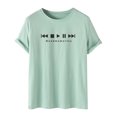 thumbnail image 1 of Hombres Casual cuello redondo Play Key Print Pullover Shorts mangas camiseta blusa Pompotops oipoqjl32348, 1 of 4