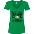 thumbnail image 3 of Inktastic I'm Not Only a Grammy I'm a Great Grammy with Flowers Women's V-Neck T-Shirt, 3 of 5