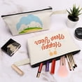 thumbnail image 3 of Bolsa de maquillaje Sinzip de lona de algodón, 10 piezas con cremallera, 3 of 7