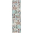 thumbnail image 5 of SAFAVIEH Prism Isaija Abstract Distressed Area Rug, Cream/Light Aqua, 4' x 6', 5 of 10