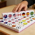 thumbnail image 5 of HEWANG Mahjong Block Set, 65 Tiles SeasideEscape Game Blocks, Seaside Escapes Game, Portable Travel Mahj- Tiles, National Flag Mahjong Tile Set, for Travel Picnic Spring Gathering, 5 of 9