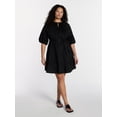 thumbnail image 2 of Terra & Sky Women’s Plus Tiered Mini Dress with Elbow Length Sleeves, Sizes 0X-5X, 2 of 5