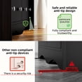 thumbnail image 6 of Homall 6 Drawer Dresser for Bedroom, 47'' Wide Wood Double Chest of Drawers with Metal Handles, Storage Cabinet Organizer for Living Room, Black, 6 of 11