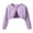 Purple, variant on HAOTAGS Girls Short-Length Knitted Cardigan with Bow Detail Casual One-Button Open Front Cover Up Jacket Purple Size 2T