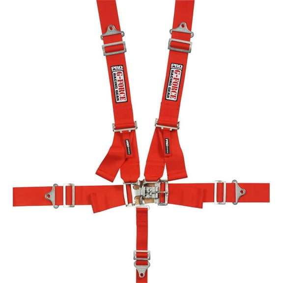 G-FORCE Red Latch and Link 5 Point Harness P/N 6000RD
