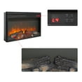 thumbnail image 6 of 26 Inch Electric Fireplace Insert with Log Set and Reastlic Flame, Portable Fireplace Indoor with Double Safety Protection Device and Remote Control, Electric Fireplace Heater for Living Room, Black, 6 of 9