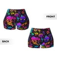 thumbnail image 6 of Magic Psychedelic Mushrooms Skull Workout Shorts For Women Scrunch Butt Lifting Yoga Gym Seamless Booty Biker Shorts X-Large, 6 of 9