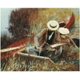thumbnail image 2 of Unknown 14x12 White Modern Wood Framed Museum Art Print Titled - By the River, 2 of 4