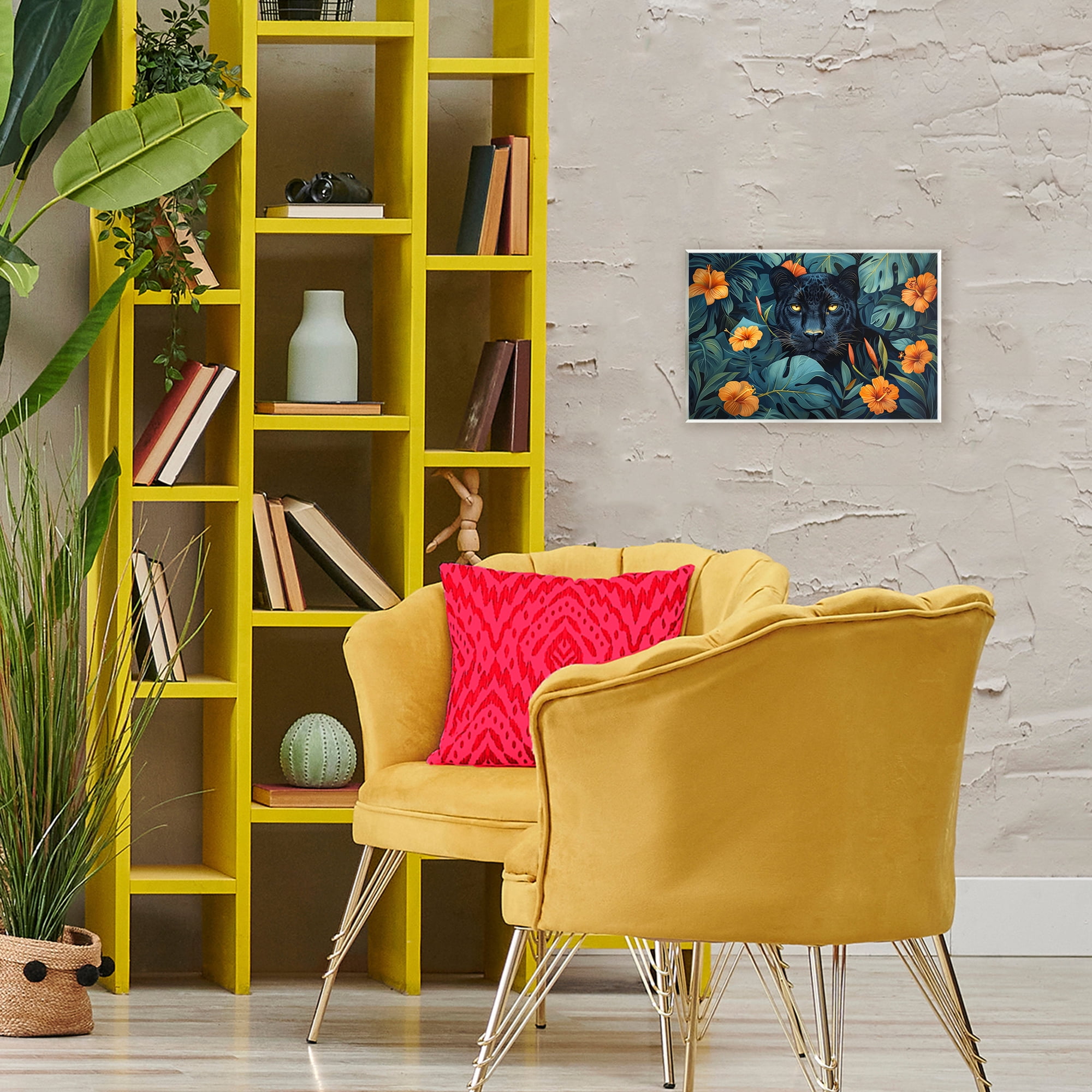 Stupell Industries Hiding Panther's Paradise Wall Plaque Art, design by Ray Powers
