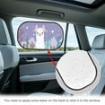 thumbnail image 4 of Yuyamidu Alpaca Car Window Shade for Baby Starry Sky Car Side Window Sun Shade Purple Auto Rear Sunshade Car Accessories Suitable for SUVs Sedans Trucks Sun UV Protection, 4 of 7