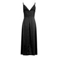 thumbnail image 4 of Icvfdpl Robes Décontractées pour Femmes, Robe Moulante Fendue Sans Manches Ourlet Fendu Printemps Usage Quotidien Extensible Fluide Tendance Robe d'Été pour Femmes, P, 4 of 5