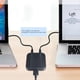thumbnail image 3 of Interruptor de uso compartido de impresora 2 en 1 Dispositivo de conexión de computadora de impresora de diseño con indicador de luz azul USB 2 Yuarrent EL010990-00, 3 of 5