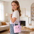 thumbnail image 5 of Cute Blue Bear Plush Crossbody Bag for Kids, Soft Plush Coin Purse, Adorable Heart Bear Shoulder Bag, Children’s Mini Handbag Wallet for Daily & Gift Use, 5 of 6