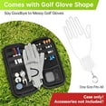 thumbnail image 5 of Golf Glove Case with Removable Glove Shaper, Golf Gifts for Men with 2 Dividers, Protective Hard Shell Golfing Organizer Fits Balls, Tees, Markers, Divot Tool, Accessories, Black, 5 of 14
