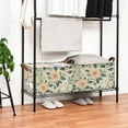 thumbnail image 3 of Yayeee Foldable Storage Basket for Shelves with Handles Set of 2 Waterproof Cloth Bins, Floral Design, 3 of 7