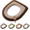 thumbnail image 2 of JoyMoreHome Warm Toilet Seat Cover For Elongated, Round, Oblong Toilet Seat Covers, Washable, Universal Fit, 2 of 7