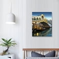 thumbnail image 3 of Nawypu  - Canvas Wall Art - Morning Twilight Grand Canal and Rialto Bridge in Venice, Italy - Modern Home Art Stretched and Framed Ready to Hang, 3 of 4