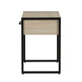 Mainstays Industrial Bedroom Nightstand, 1 Drawer, Beige Oak