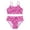 Hot Pink, variant on Tween Girls Swimsuit Summer Floral Print Swimwear Two Piece Cute Ruffle Bikini for Beach Pool Swim Bathing Suit Swimsuits