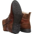 thumbnail image 4 of Mustang Men's Faux Fur Lace Up Ankle Boot With Side Zip In Brown Size 7.5, 4 of 6
